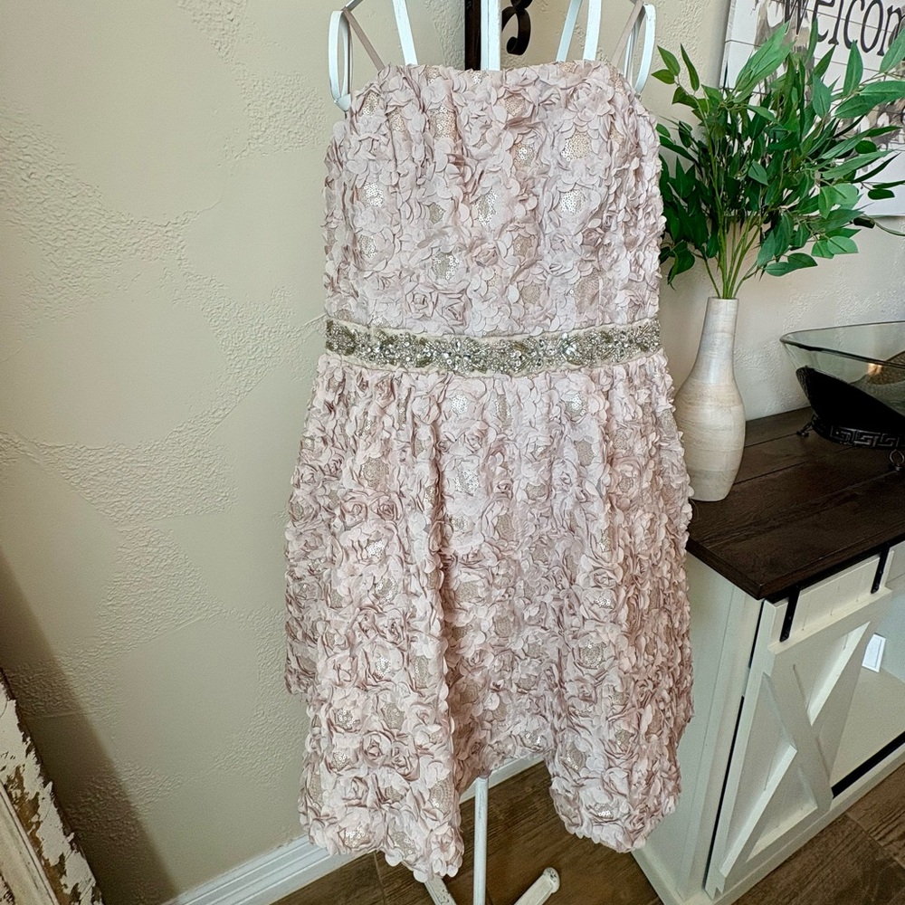 Elegant Pink Floral Dress